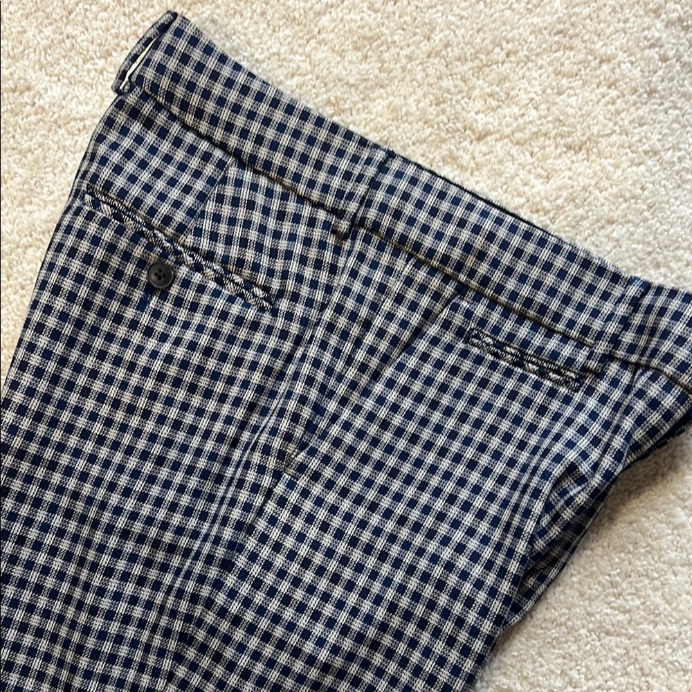 Club Monaco Blue and cream Checkered Dress Pants
